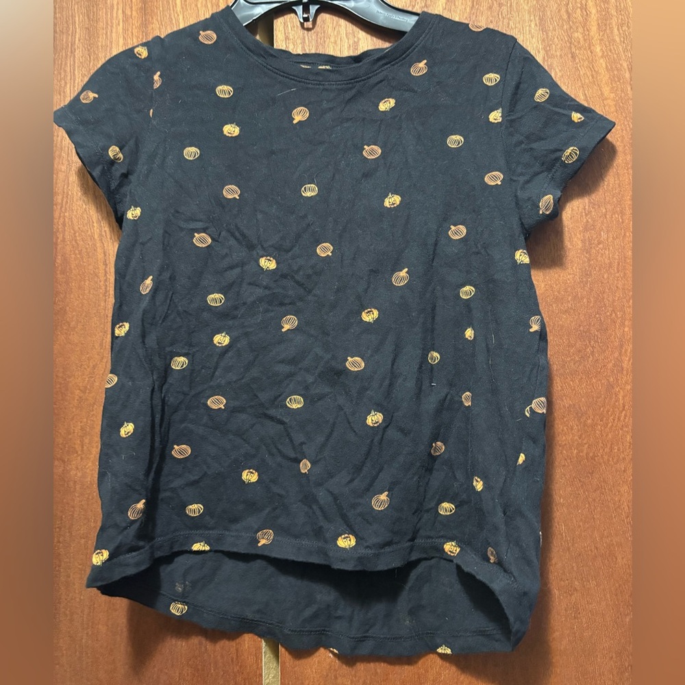 Black and Gold girl's Pumpkin Top